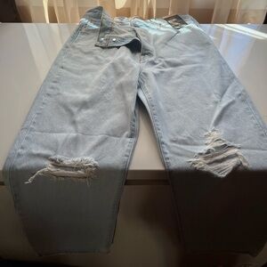 Levis womans jeans ripped straight leg jeans never worn new with tags